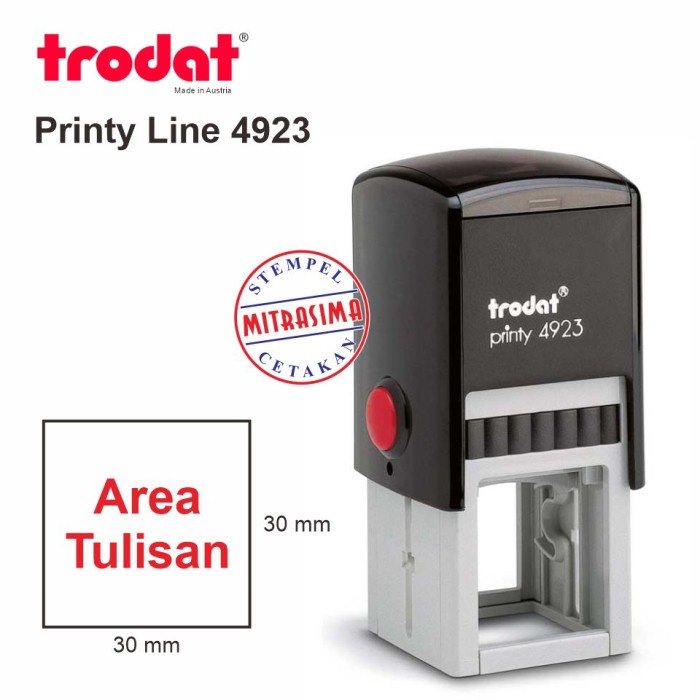 

Hemat Stempel Trodat 4923 ( Model Bujursangkar ) Hemat