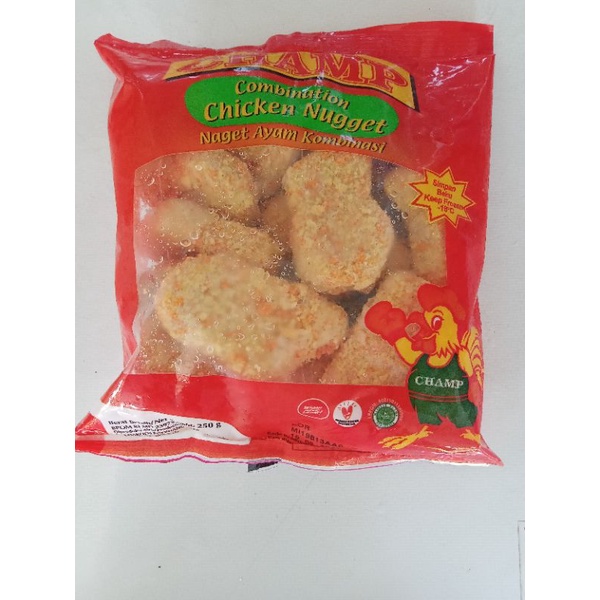 

Champ nuget ayam/chiken nuget uk 250gr