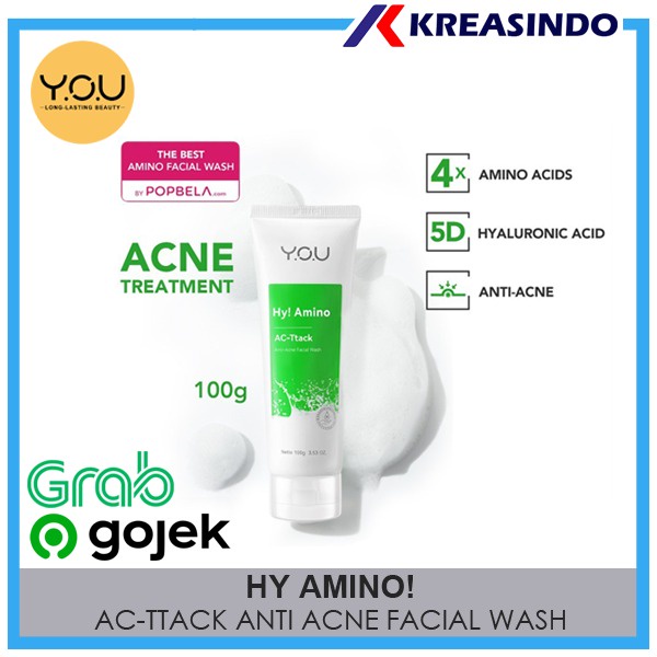 YOU Hy! Amino Anti-Acne Facial Wash - Sabun Cuci Muka Anti Jerawat