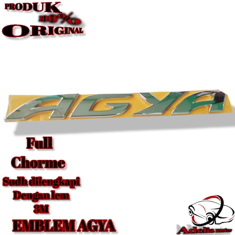 emblem Agya kap mesin tulisan Agya kap mesin original product