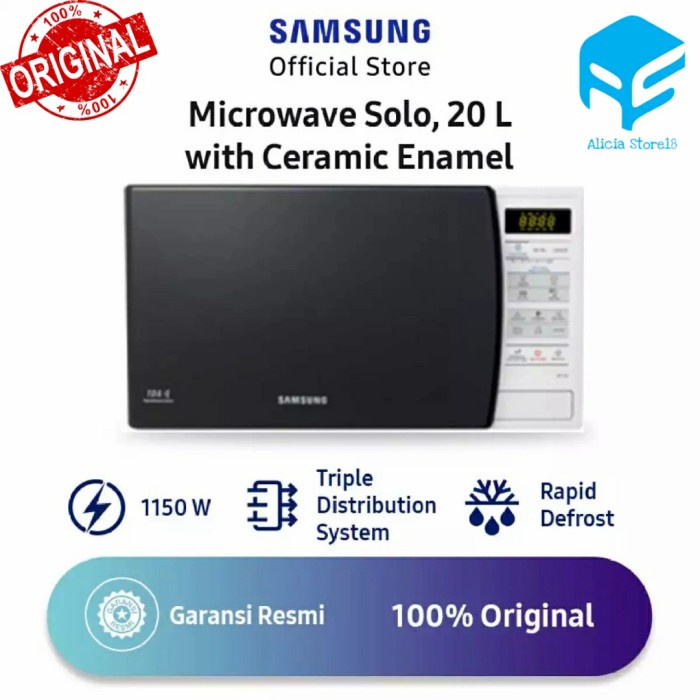 Microwave Samsung Me731K Solo Microwave With Led 20L Me731K/Xeu Me731 Me-731K