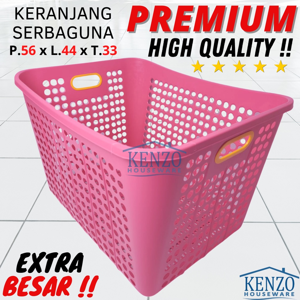 KARGO Keranjang Baju Pakaian Kotor Keranjang Laundy Plastik Besar Tinggi Kuat Berkualitas
