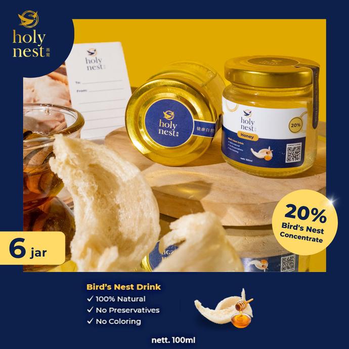

Minuman Sarang Burung Walet 6 Botol HOLYNEST HONEY kandungan 20% HRG DISKON
