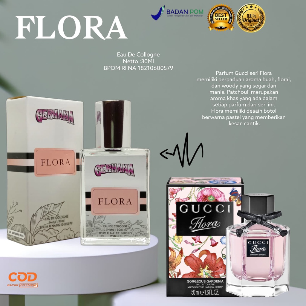 Parfum Wanita Gucci Flora Original Parfum Gucci Flora Parfum Perempuan Parfum Remaja Cewek Flora