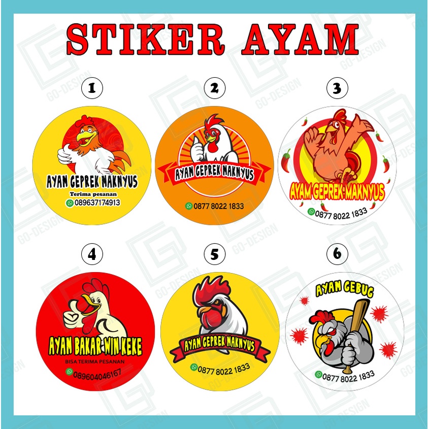 Jual Stiker Label Makanan Ayam Aneka Ayam Ayam Geprek Shopee Indonesia