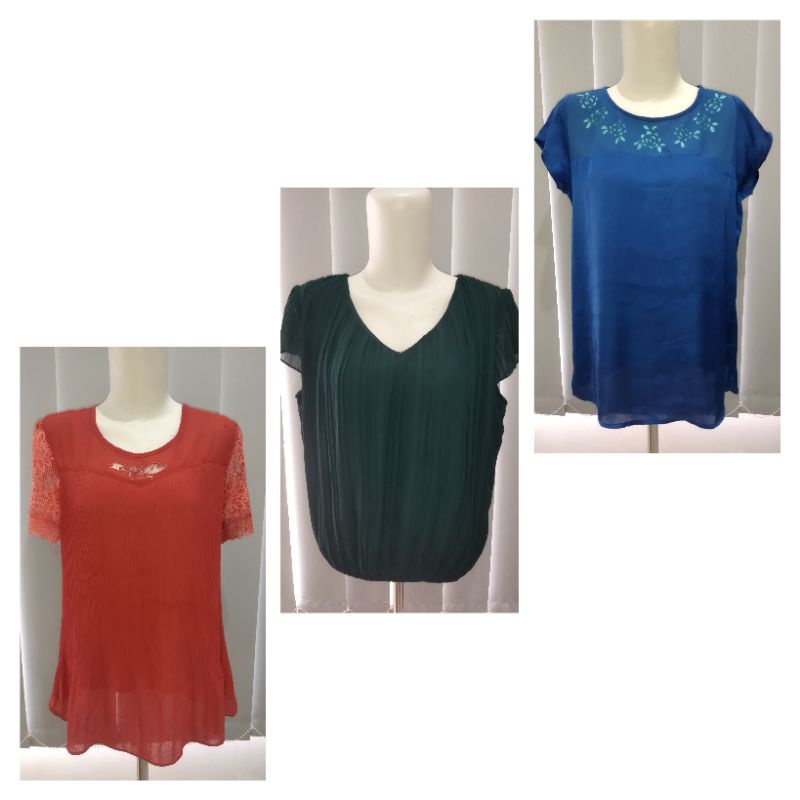 Atasan/Blouse Sifon/Satin Polos