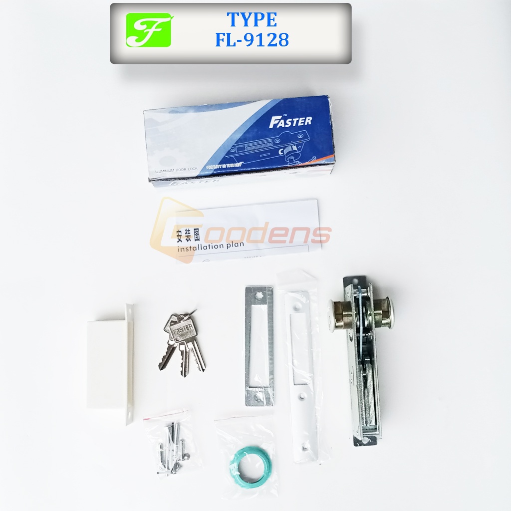 Aluminium Door Lock Kunci Pintu Aluminium Swing Lidah Panjang