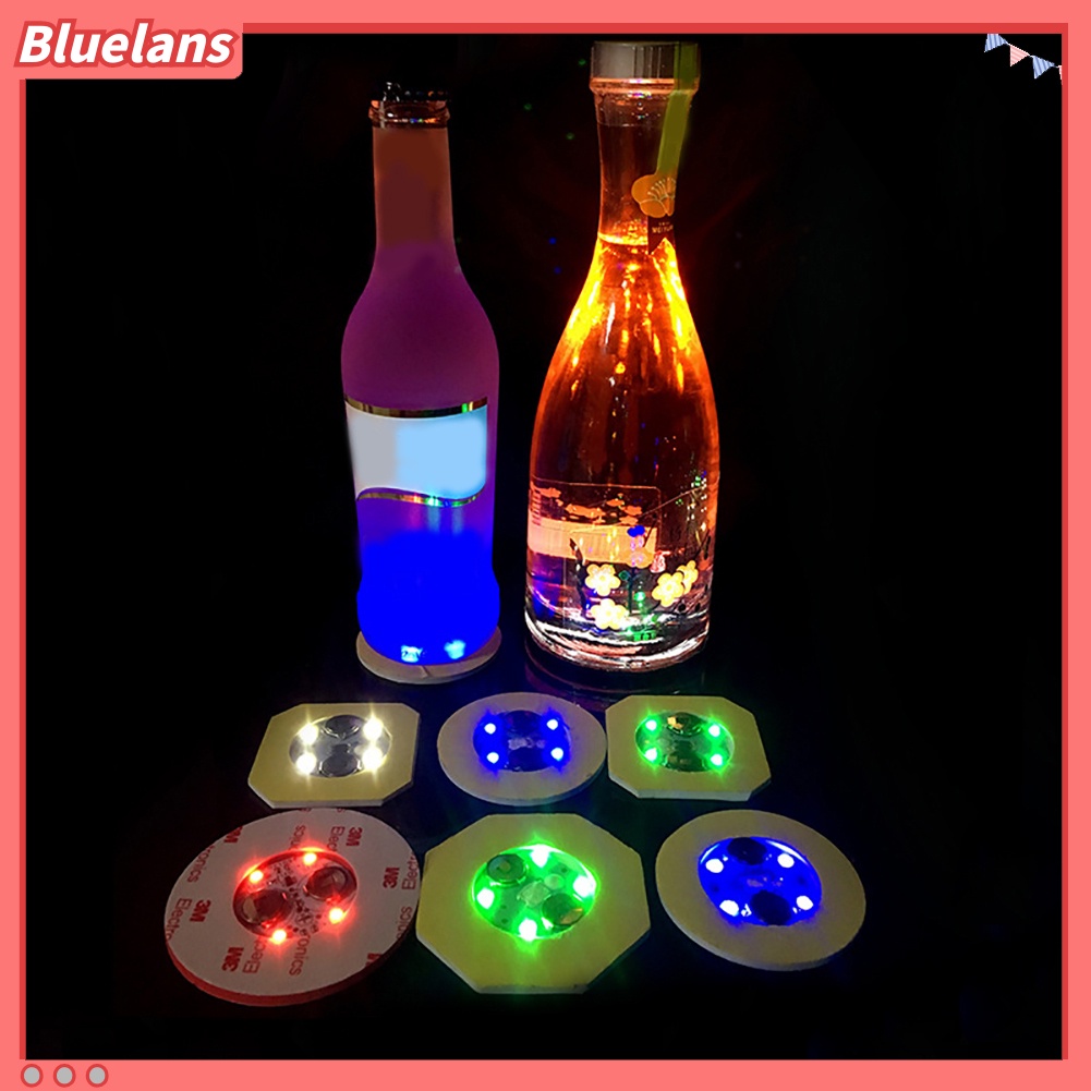 Stiker Tatakan Botol Dengan Lampu LED Luminous Untuk Dekorasi Pesta