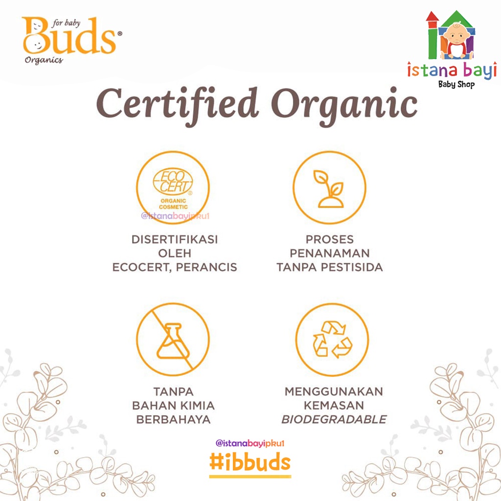 Buds Organics Happy Baby Cream 150 ml - Lotion atau Krim Perawatan Kulit Bayi dan Anak