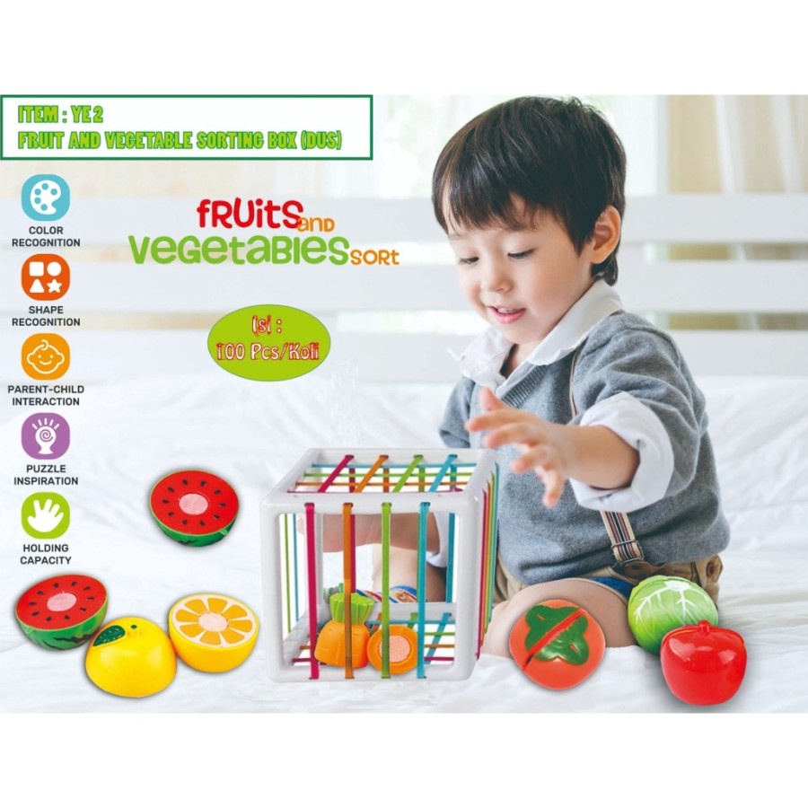 BIG PROMO - Mainan Edukasi Shape Sorting Masakan Buah Sayur Potong YE2 //MAINAN MONOTORING ANAK//MAINANPEMBELAJARAN//KADO MAINAN ANAK//MAINAN MURAH