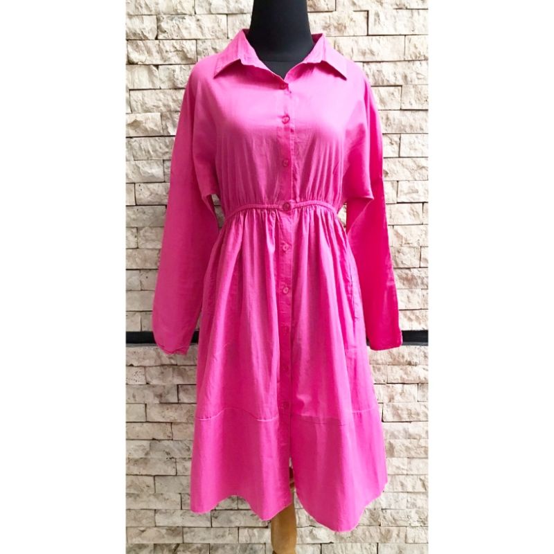 SALE SHIRT DRESS LONGSLEEVE WOMAN - TERUSAN WANITA TANGAN PANJANG CASUAL HIJAB