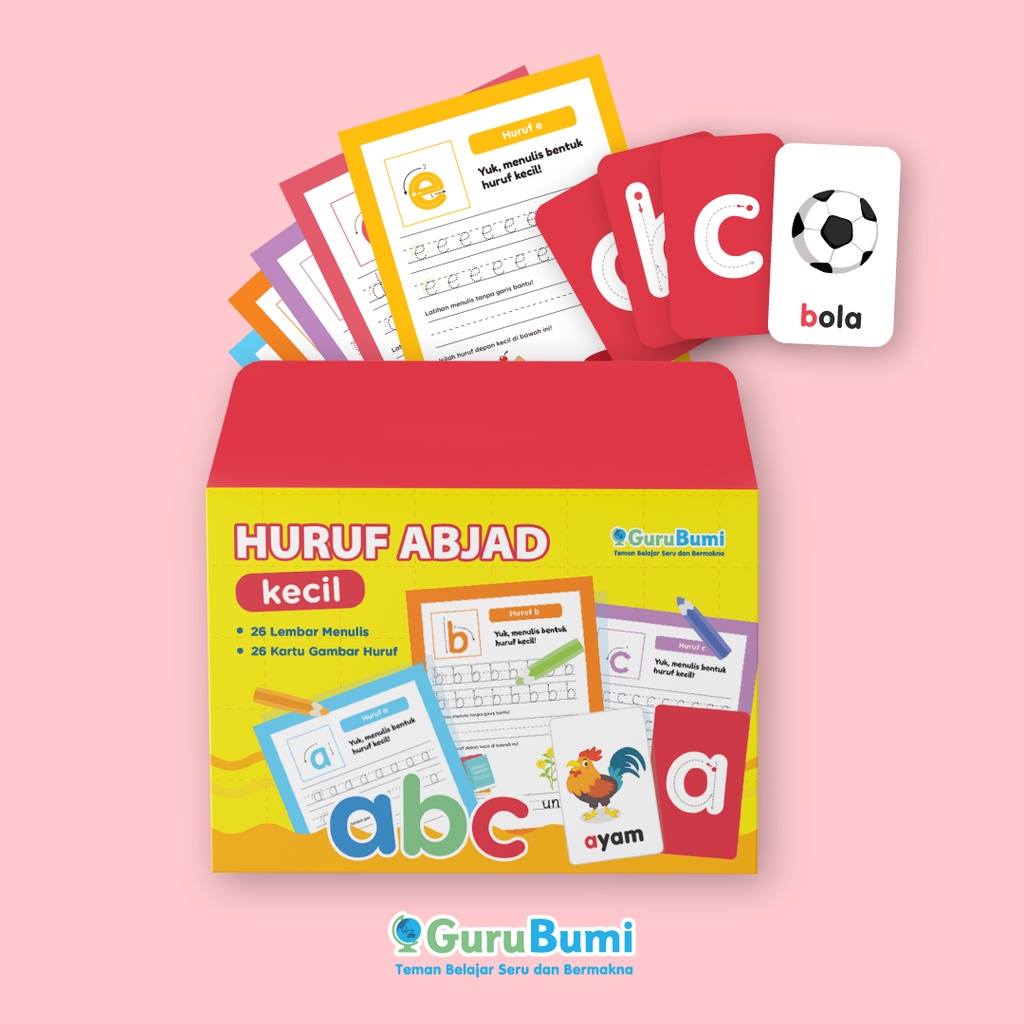 Jual Learning Kit Huruf Abjad| Lembar Aktivitas Anak | Latihan Menulis ...