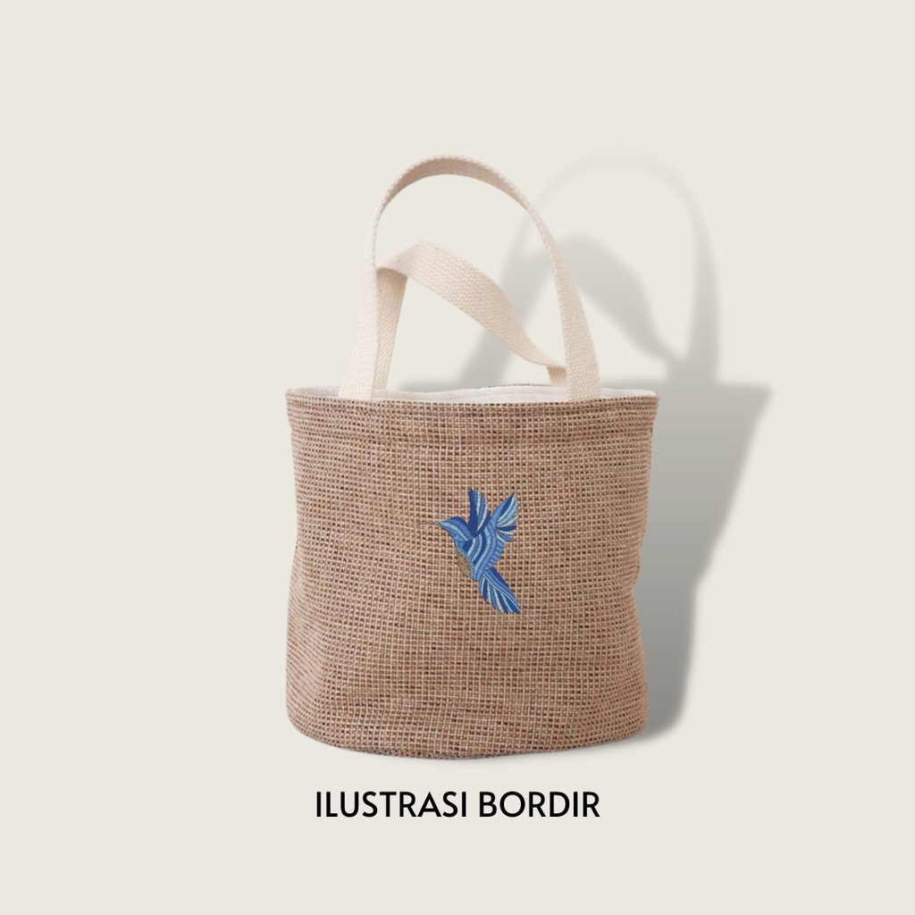 Gadiel Tas Totebag Tabung Motif Natural Rustic Premium Packaging Hampers Gift Bag