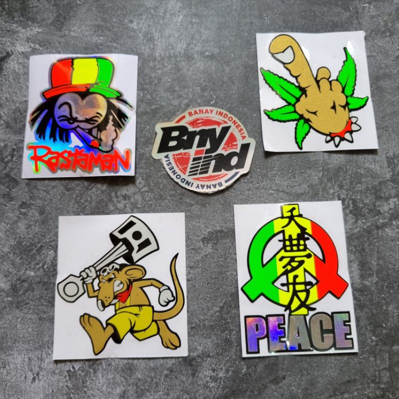 STICKER STIKER RASTA MAN CUTTING