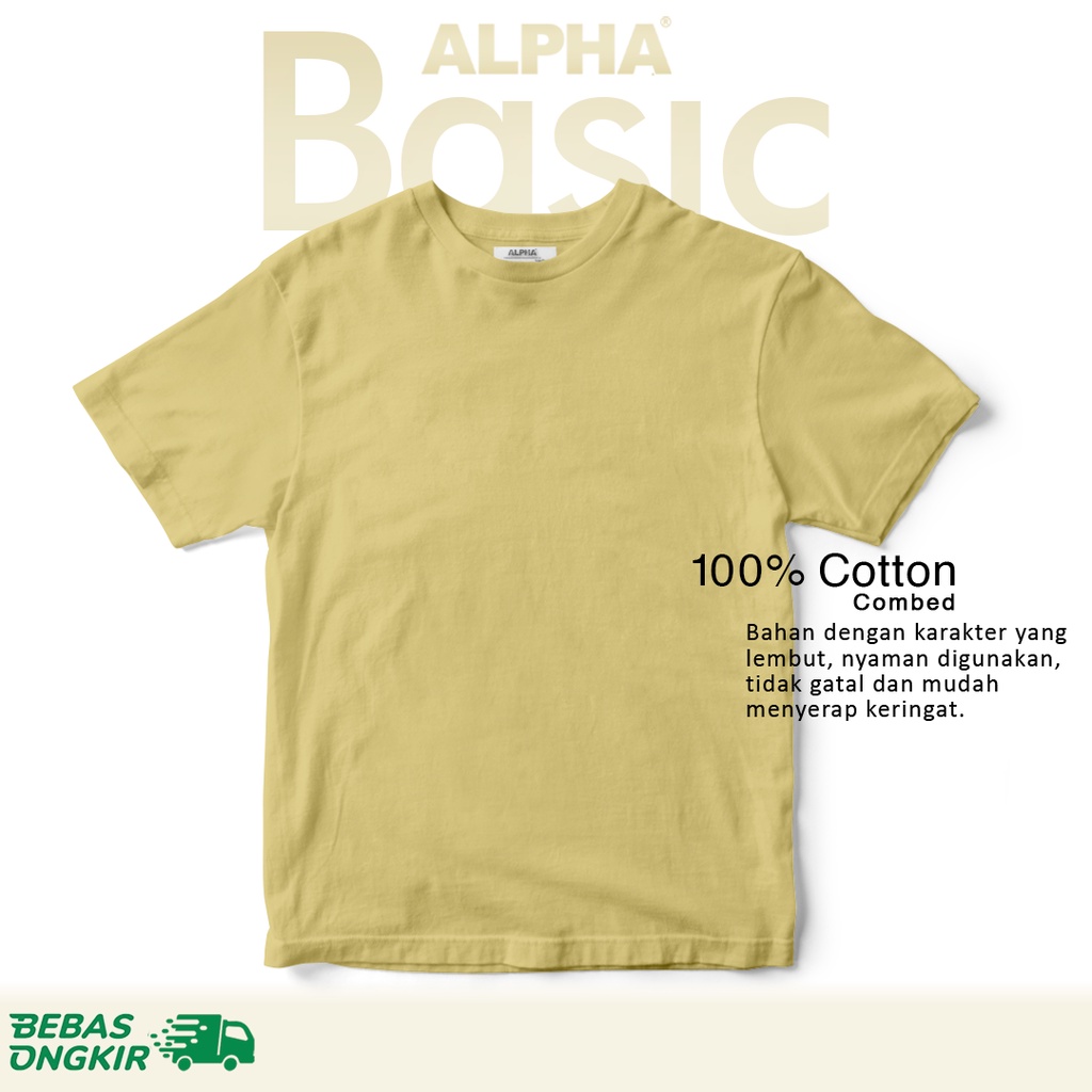 Basic T-Shirt Khaki | Kaos polos basic warna Khaki