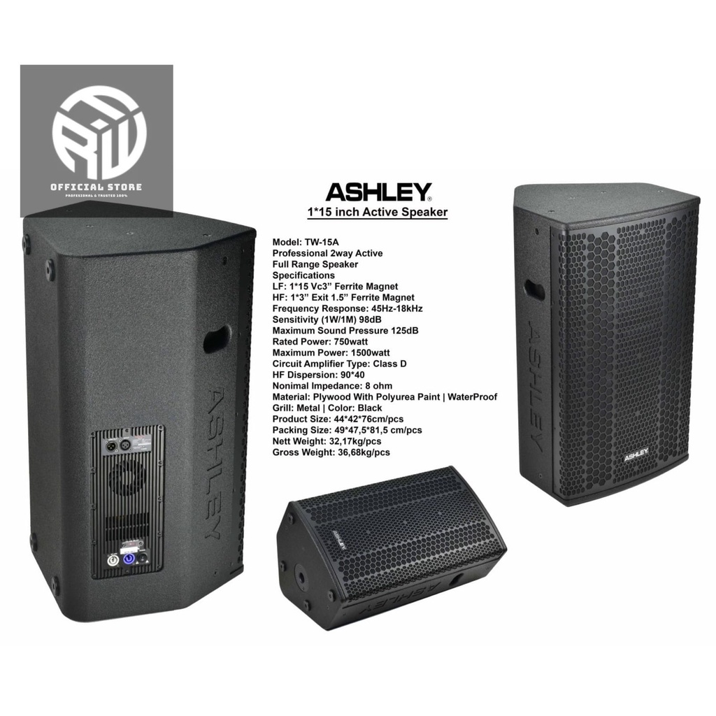 SPEAKER AKTIF ASHLEY TW 15A / ASHLEY TW15A ORIGINAL 15INCH