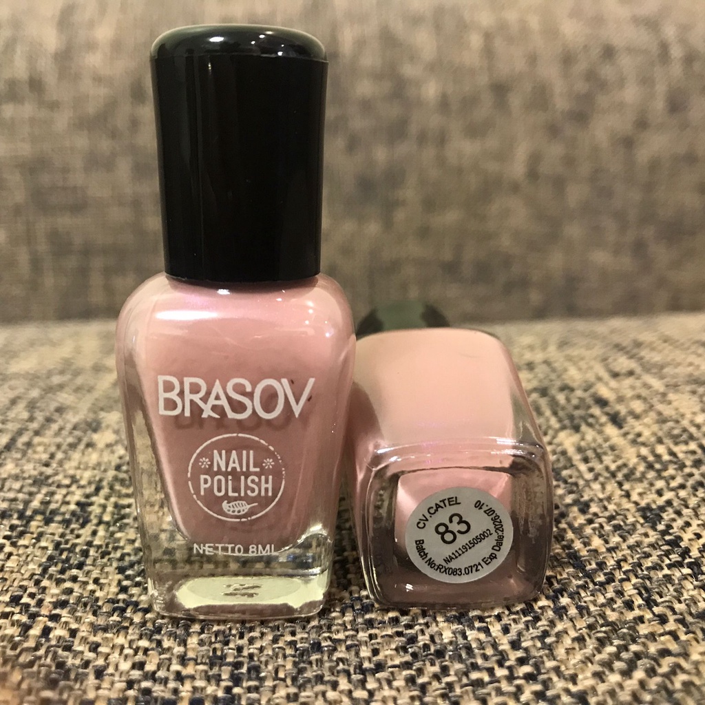 Kutek Brasov Nude No 83 Halal Murah 8ml | Cat Kuku Nail Polish 8ml BPOM