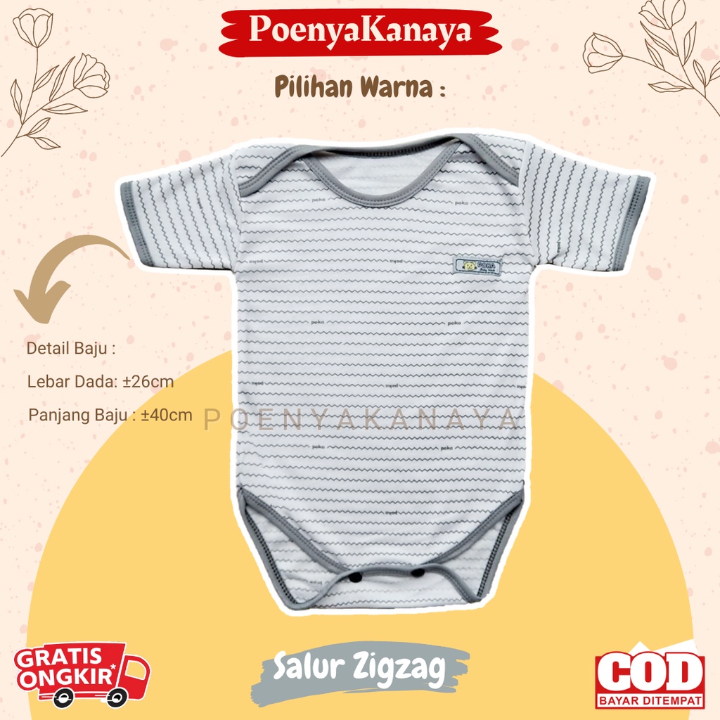 3pc/1pc Jumper Pendek Bayi SERI ABU POKA 0-6 Bulan KD02