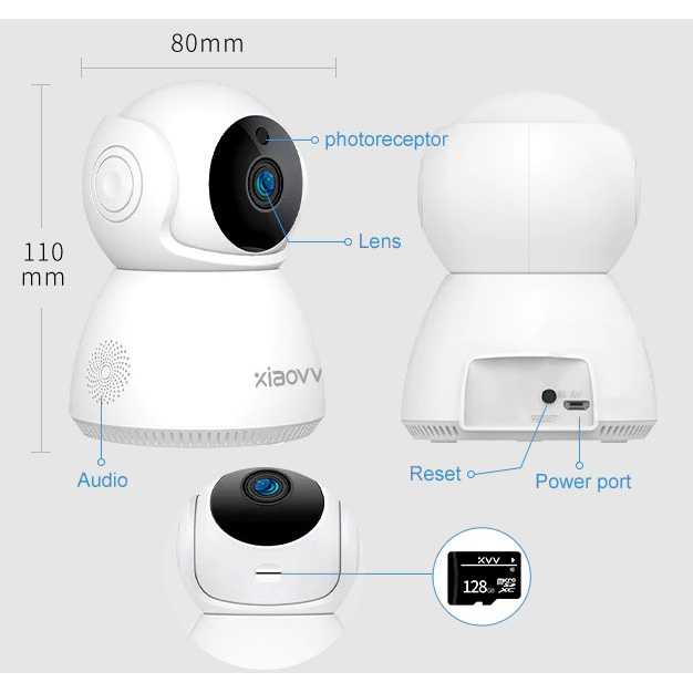 [ COD ] Xiaovv Kamera CCTV WiFi PTZ Smart Camera 2K - XVV-3630S-Q8