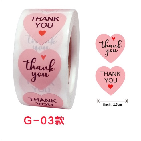 

Sticker Thank You terima kasih segel amlop kemasan packing label roll olshop tempelan Stiker thankyou