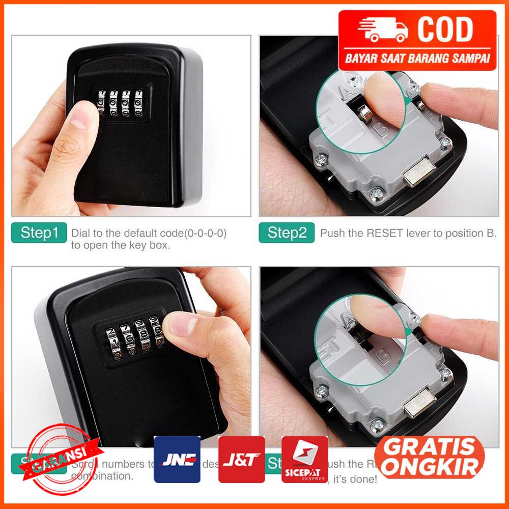 Gembok Kotak Brankas Safety Lock Box 4 Digit Password G10