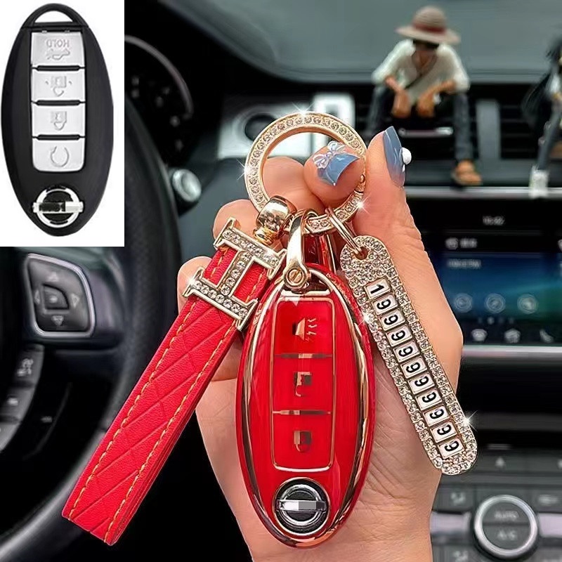 Cover Kunci Mobil Bahan TPU Chrome Refleksi Untuk Nissan Almera Sylphy Teana X-Trail Grand Livina