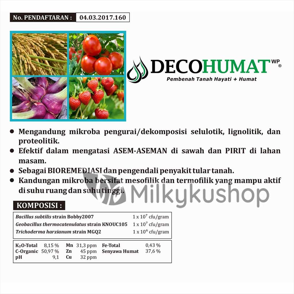 PUPUK HAYATI DECOHUMAT WP 100 GRAM PER SACHET KEMASAN PABRIK