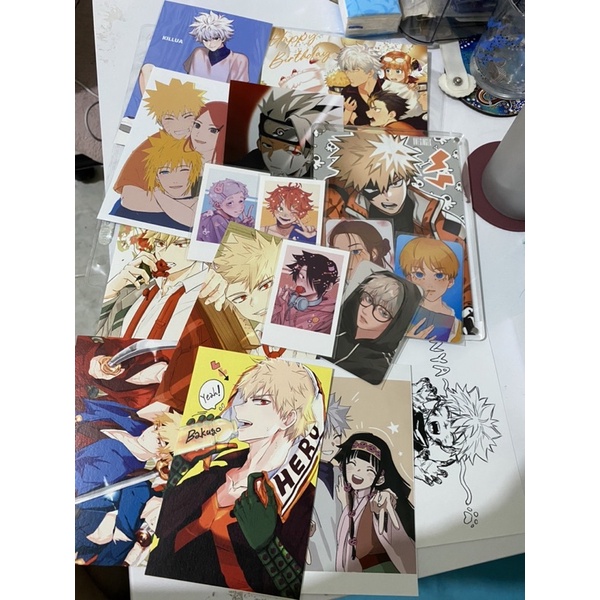 bulk [BOOKED]pc postcard anime naruto hxh onegingek bakugo
