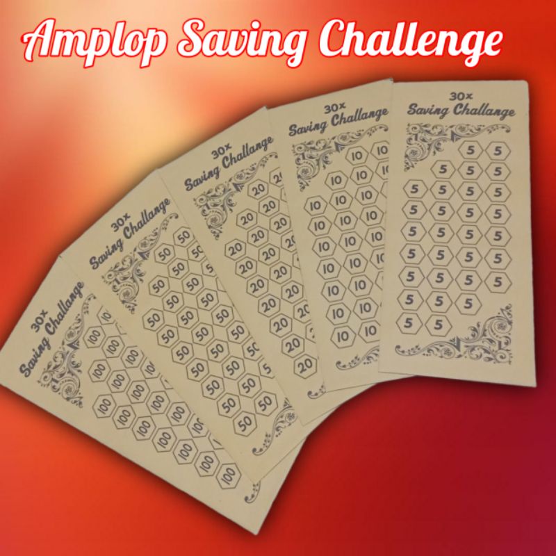 Saving Challenge - Amplop Saving Challenge - Amplop menabung - Amplop tabungan - Amplop tantangan menabung - Amplop menabung - Tabungan target