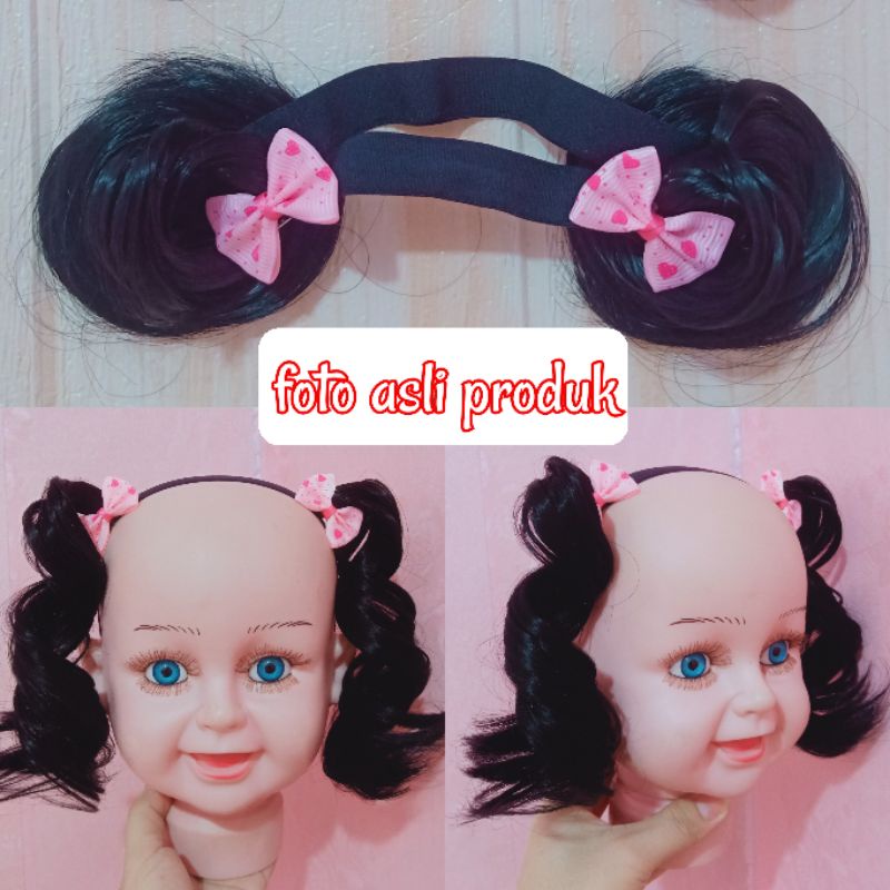 Headband Wig Baby Bandana Bayi Wig Curly Aksesoris Rambut Bayi Fashion Korea Style