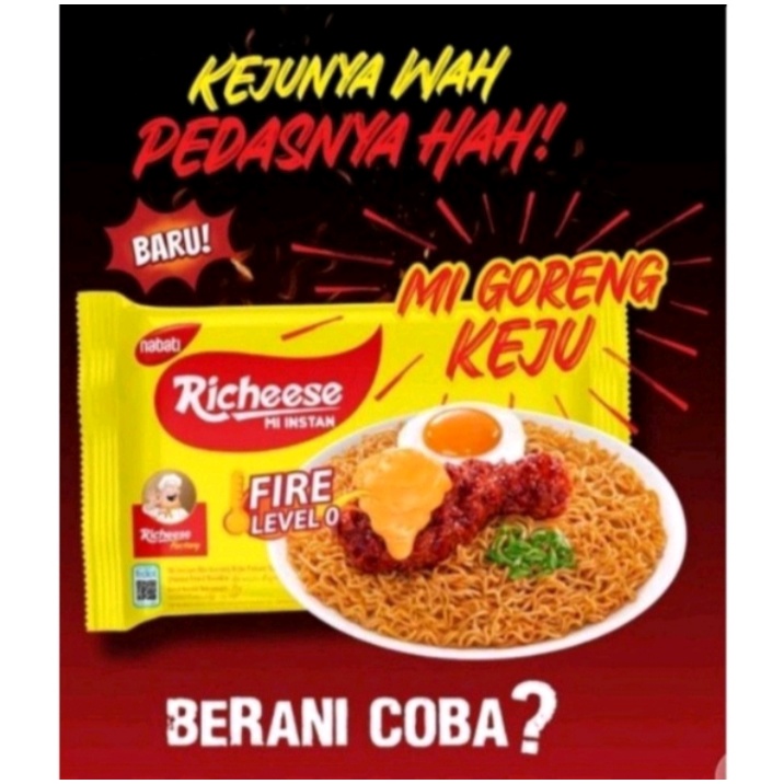 

Mie Richeese | Mie Goreng Keju Nabati | Level 0 | Level 3 | Level 5 | Ramen Keju