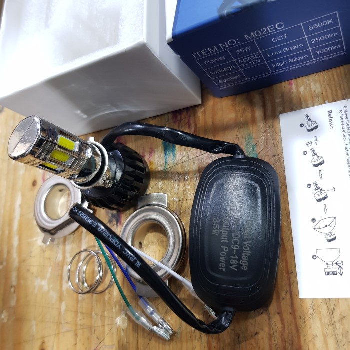 lampu led MYTH 6 sisi h6 motor bebek h4 vixion byson pendingin kipas