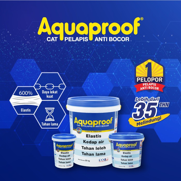 AQUAPROOF WATERPROOFING 1KG/AQUAPROOF CAT PELAPIS ANTI BOCOR 1 KG