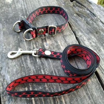 dog collar and leash kalung anjing dan tali tuntun KEREN motifnya • JEN.18Oc22ᵁ