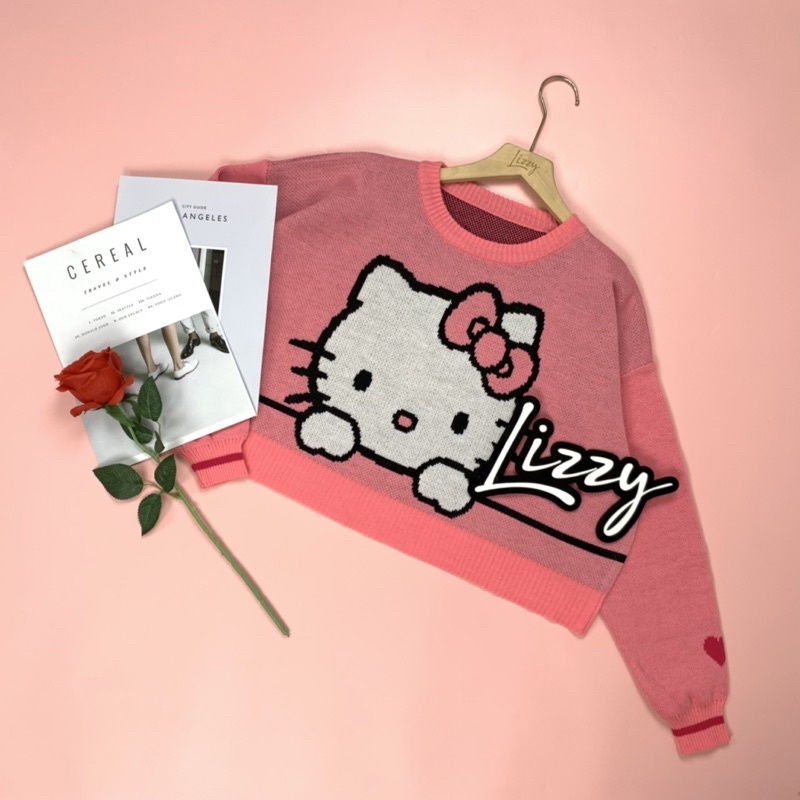 Lizzy - KOREAN KNITWEAR SWEATER CROP HK PREMIUM