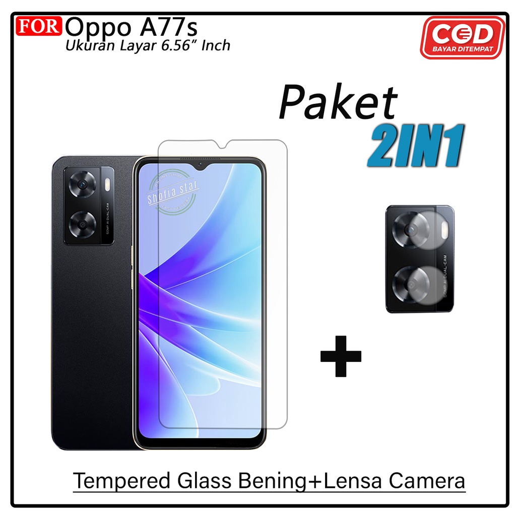 PAKET 2IN1 Anti Gores Ceramic Privacy  Oppo A77s Anti Spy Full Cover