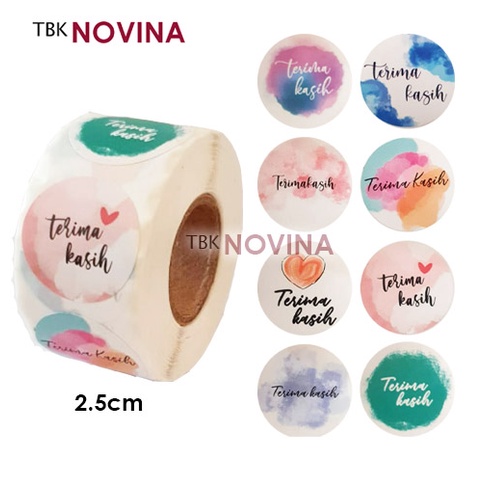 

[KODE 143] Stiker Thank You / Label segel Terima kasih 2.5cm (10pcs)