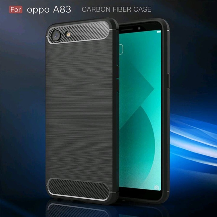 CASE SLIM FIT CARBON IPAKY OPPO A83 SOFTCASE - GA