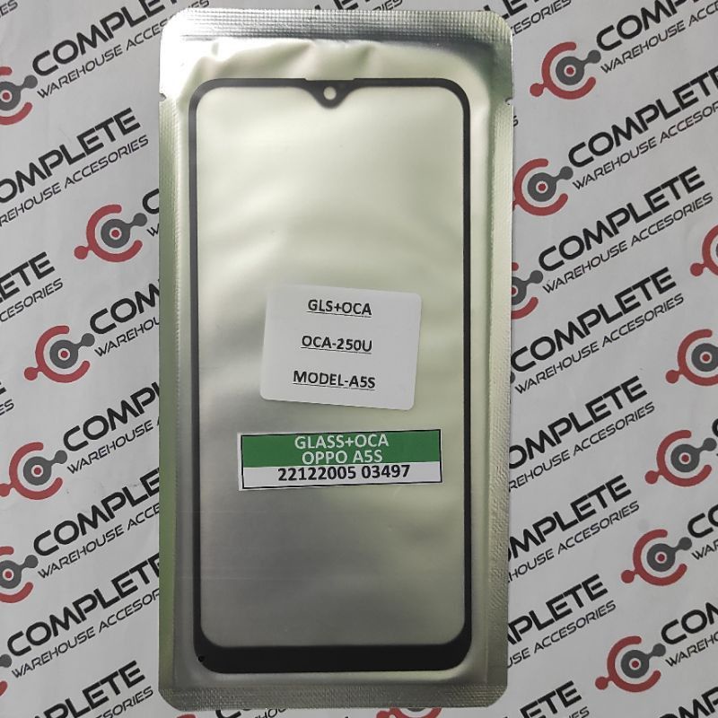 KACA DEPAN LCD OPPO A5S | KACA LCD OPPO A5S / OUTER GORILLA GLASS + OCA GLUE