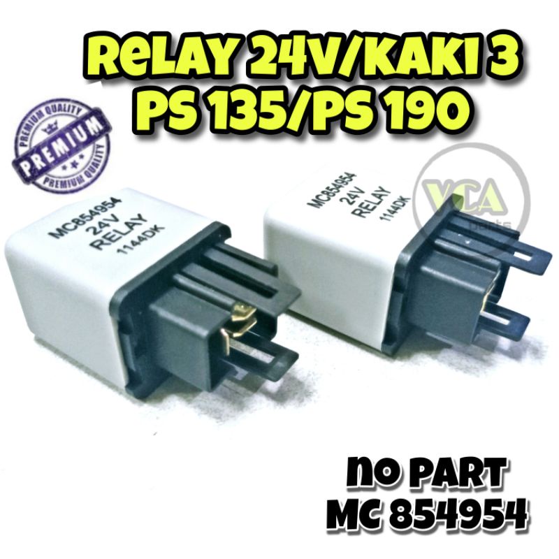 RELAY 24V KAKI 3 (3p) MITSUBISHI PS 135/PS 190 FUSO