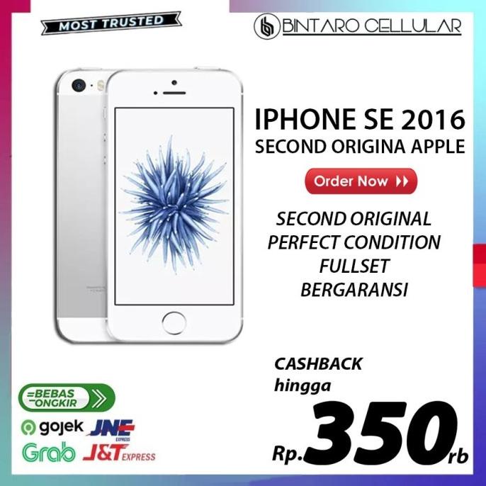 [ Hp Bekas / Second ] Iphone Se 64Gb 32Gb 16Gb Resmi Ibox Fullset, Not 5S - Handphone Bekas / Second