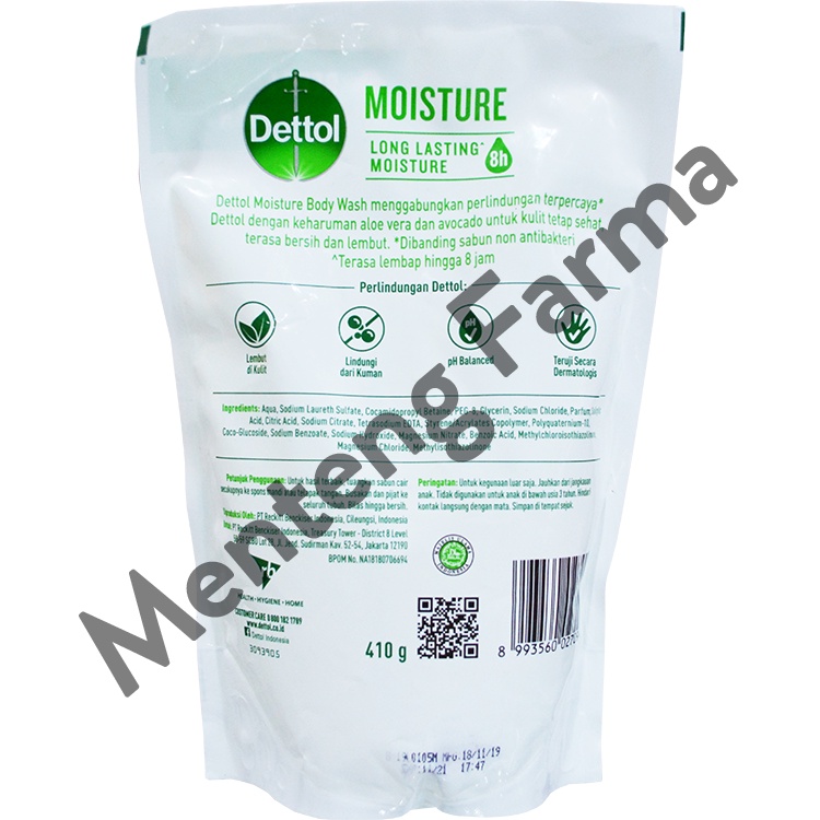 Sabun Mandi Cair Dettol Aloe Vera &amp; Avocado 410 Gram