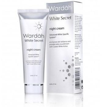Produk Terbatas--ORIGINAL Wardah White Secret Night Cream Tube Krim Malam 17 ML