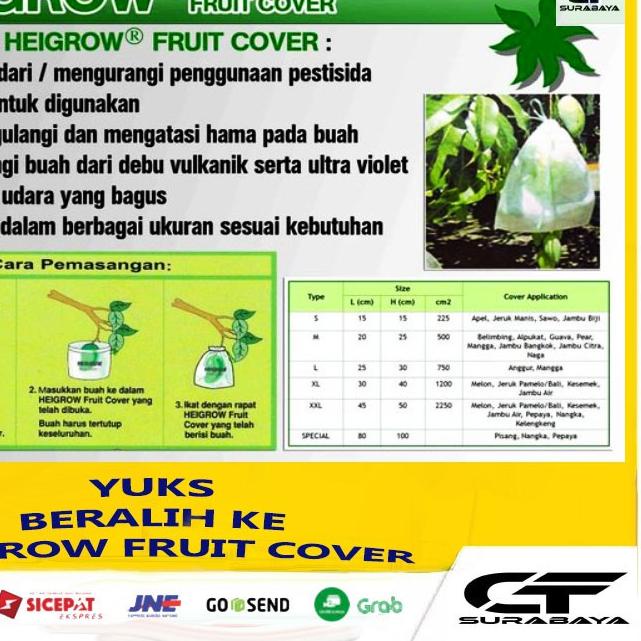 Heigrow Fruit Cover Size XL Alat Berkebun Peralatan Berkebun Bungkus Buah Brongsong Buah Melon