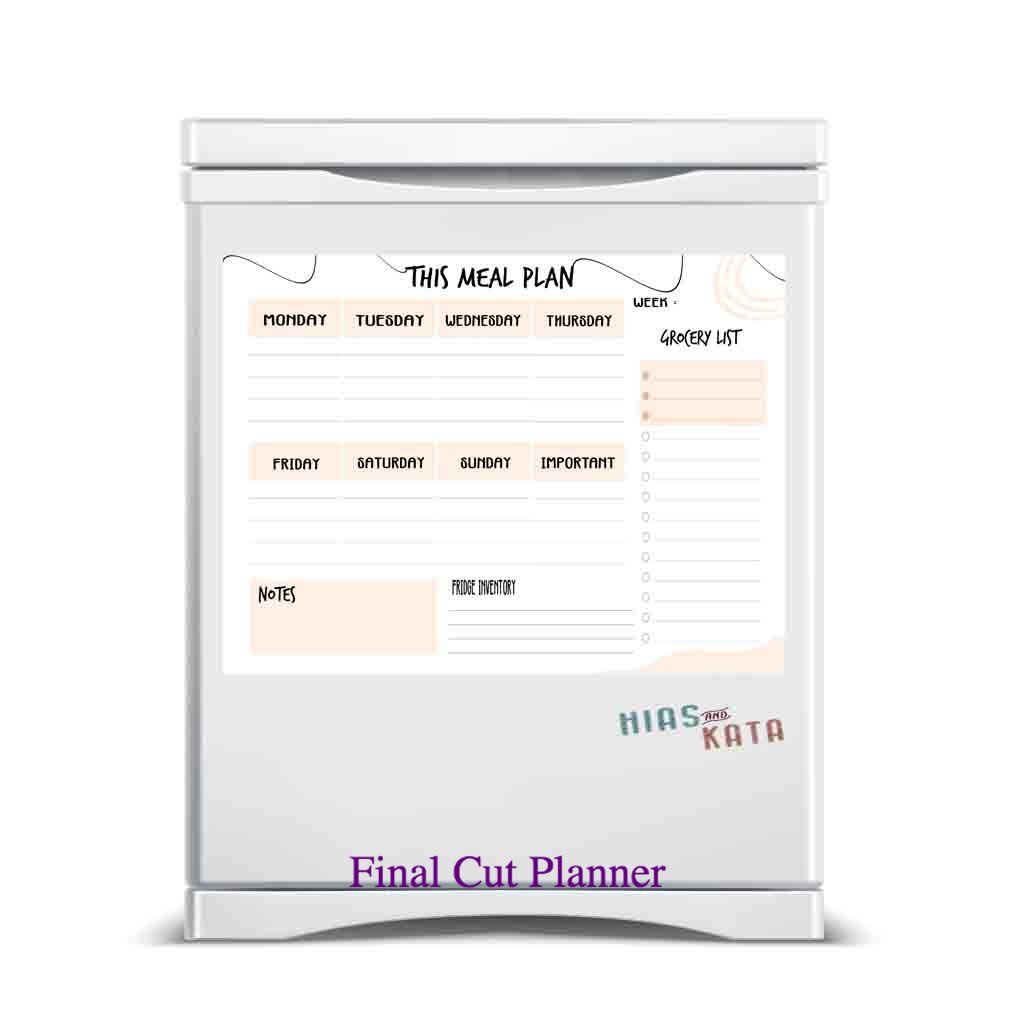 

This meal plan magnetic aesthetic agenda makan magnet kulkas estetic ( free 1pcs spidol magnet) .