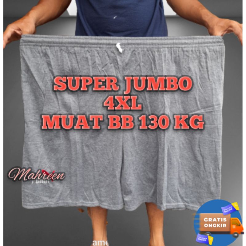 CELANA PENDEK SUPER JUMBO POLOS / CELANA KOLOR BIG SIZE MUAT BB 130KG