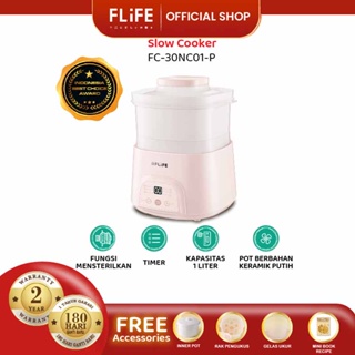 [FLIFE] Slow Cooker 1 Liter - Warna Pink dan Green - Multifungsi - Baby Food - Mpasi - Model FC-30NC01