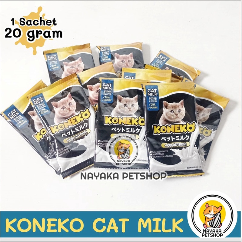 Koneko Cat Milk 20 gr Satuan 1 Sachet Susu Anak Kucing Kitten Indukan Hamil Menyusui Adult