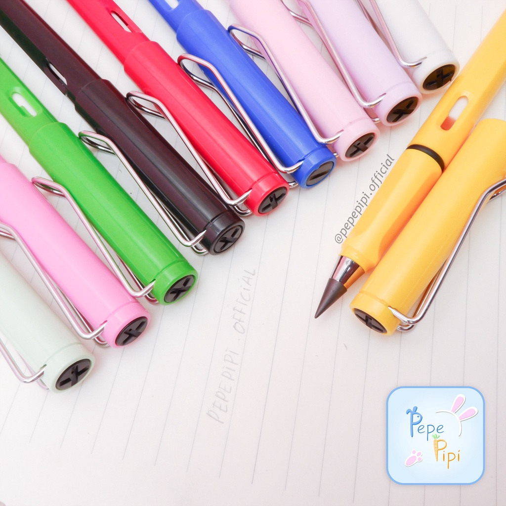 Pensil Graphite Eternal Penghapus Macaron Pastel Pencil Makaron Lucu