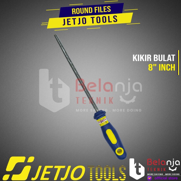 JETJO TOOLS Kikir Besi Bulat 8" Inch Round File 8 In Kikir Kayu Kasar